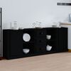 vidaXL Sideboards 3 pcs Black Engineered Wood