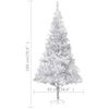 vidaXL Artificial Pre-lit Christmas Tree with Ball Set Silver 180 cm PET