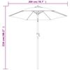 vidaXL Garden Parasol Blue 200x224 cm Aluminium