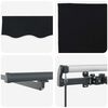 vidaXL Retractable Awning Manual Black 450 x 300 cm Fabric