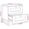 vidaXL Bedside Cabinet Natural 40 x 33 x 46 cm Solid Mango Wood