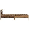 vidaXL Bed Frame with LED Old Wood 75 x 190 cm Engineered Wood