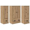 vidaXL Highboard 3 pcs Artisan Oak 132 x 35.5 x 103.5 cm