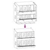 vidaXL Chicken Nesting Box with 8 Compartments Galvanized Silver Metal