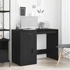 vidaXL Desk with Drawer Black Oak 100 x 49 x 74 cm Engineered Wood