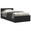 vidaXL Bed Frame with Headboard without Mattress Black 100x200 cm