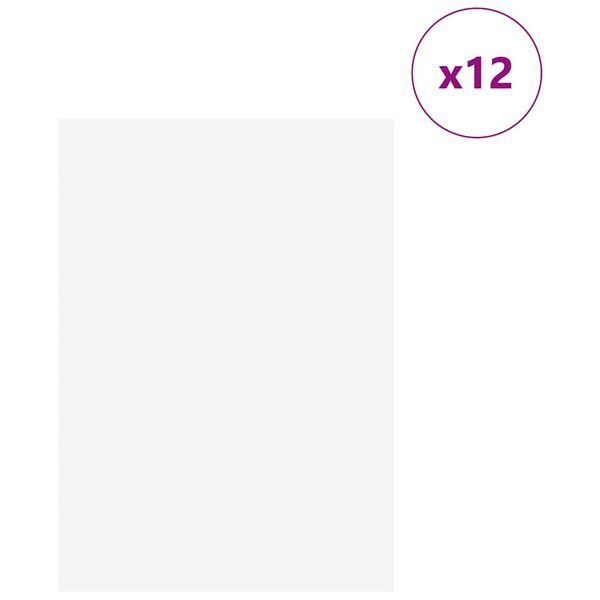 vidaXL Decor Panels 12 pcs White 21 x 30 x 0.3 cm Engineered wood