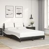 vidaXL Bed Frame without Mattress "Zadar" Black and White 120x200 cm Faux Leather