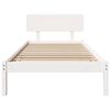 vidaXL Bed Frame with Headboard White 75 x 190 cm Solid Pine Wood