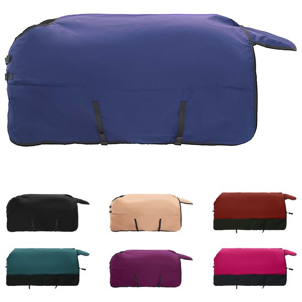vidaXL Horse Blanket Full Navy Blue 105 cm Polyester