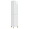 vidaXL Cabinet Set 2 pcs High Gloss White Engineered Wood