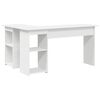 vidaXL Desk with Shelf White 142 x 102 x 73 cm Engineered Wood