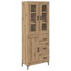 vidaXL Highboard 2 pcs Artisan Oak 69.5 x 34 x 180 cm Engineered Wood