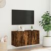 vidaXL TV Cabinet Wall-mounted Smoked Oak 80x30x41 cm