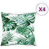 vidaXL Sofa Cushions 4 pcs Leaf Pattern 60x60 cm Fabric