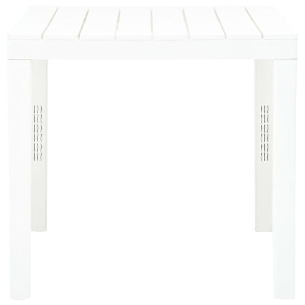 vidaXL Garden Table White 78x78x72 cm Plastic