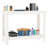 vidaXL Work Bench White 110x50x80 cm Solid Wood Pine