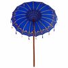 vidaXL Balinese Parasol Blue (180-190) x 260 cm Cotton and Wood