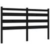 vidaXL Bed Frame without Mattress Black King Size Solid Wood Pine