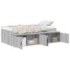 vidaXL Bed Frame with Drawer Grey Sonoma 90 x 200 cm Engineered Wood
