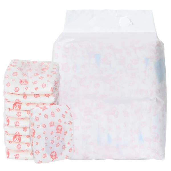 vidaXL Disposable Dog Diaper Female 50 pcs White M