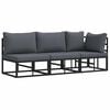vidaXL 3 pcs Outdoor Furniture Metal Black and Anthracite