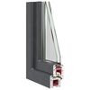 vidaXL Basement Window "RISOR" 100x70 cm Tilt&Turn DIN Left Anthracite