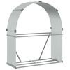 vidaXL Log Holder Silver 120x45x140 cm Galvanised Steel