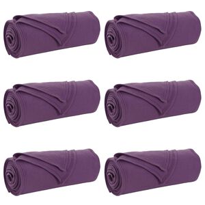 vidaXL Throw Blankets 6 pcs Purple 200 x 150 cm 2.61 kg Fleece