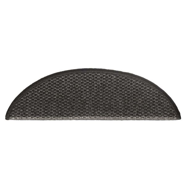 vidaXL Self-adhesive Stair Mats Sisal-Look 15 pcs 56x20 cm Anthracite