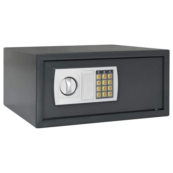 vidaXL Digital Safe with Lock Dark grey 42 x 37 x 20 cm Steel