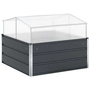 vidaXL Planter Anthracite 100 x 100 x 77 cm Galvanised Steel