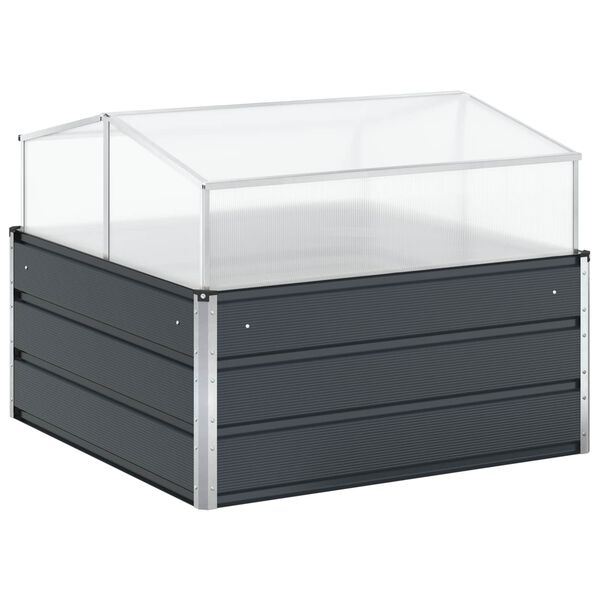 vidaXL Planter Anthracite 100 x 100 x 77 cm Galvanised Steel