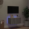 vidaXL TV Wall Cabinet with LED Lights Grey Sonoma 60x35x31 cm