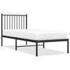 vidaXL Metal Bed Frame without Mattress with Headboard Black 75x190cm
