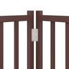 vidaXL Dog Gate with Door Foldable 10 Panels Brown 800 cm Poplar Wood
