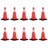 vidaXL Reflective Traffic Cones with Heavy Bases 10 pcs 50 cm
