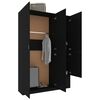 vidaXL 3-Door Wardrobe Black 120x50x180 cm Engineered Wood