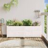 vidaXL Garden Planter White 150x50x50 cm Solid Wood Pine
