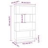vidaXL Book Cabinet/Room Divider Honey Brown 80x25x132 cm Solid Wood