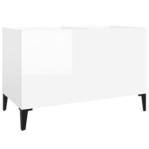 vidaXL Record Cabinet High Gloss White 74.5x38x48 cm Engineered Wood