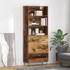 vidaXL Highboard with Drawer 2 pcs Old Wood Engineered Wood