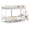 vidaXL Bunk Bed without Mattress 90x200/120x200 cm White Solid Wood