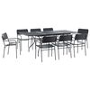 vidaXL Garden Dining Set 9 pcs Anthracite Steel