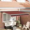 vidaXL Retractable Awning Red and Black 300 x 250 cm Fabric and Metal