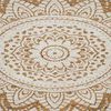 vidaXL Jute Rug Floral Natural 122 x 183 cm Jute