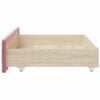 vidaXL Bed Drawers 2 pcs Pink Engineered Wood and Velvet