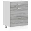 vidaXL Kitchen Base Cabinet "Lyon" Grey Sonoma Engineered Wood