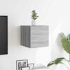 vidaXL Wall Mounted TV Cabinet Grey Sonoma 30.5x30x30 cm