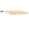 vidaXL Manual Retractable Awning with LEDs Yellow and White 3 x 2 m